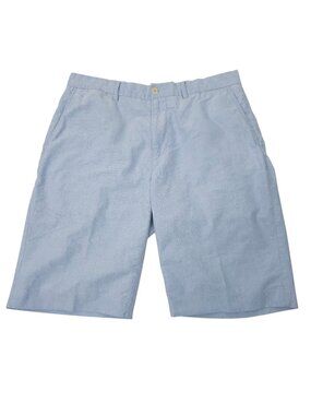 Polo Ralph Lauren Shorts Mens 34 Blue Chambray Chino Flat Front Casual Preppy